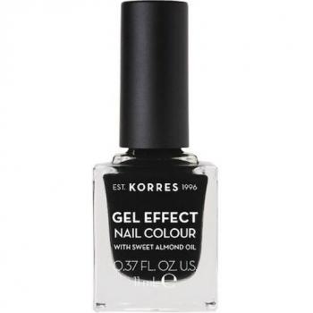 Korres Esmalte de Uñas Almendra Dulce 100 Negro 11 ml, vegano, efecto gel, libre de silicona y parabenos
