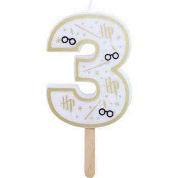 Vela de Cumpleaños Harry Potter Número 3 PME Howgarts