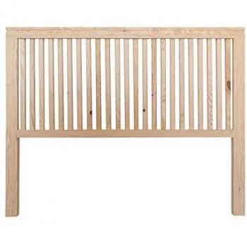 Cabecero DAIMIEL Vertical de Madera Maciza de Pino Crudo para Cama de 105 - Artesanal y Fabricado en España
