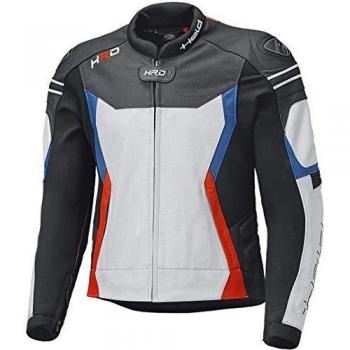 Held Street 3.0 - Chaqueta de piel para moto, color blanco, azul y rojo 52