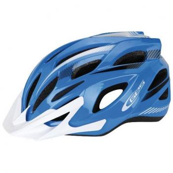 GES Ray Casco con Visera, Unisex Adulto, Azul y Blanco, L