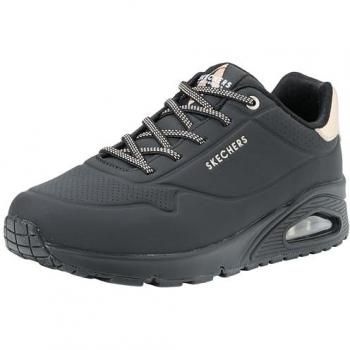 Zapatillas Skechers Uno Shimmer Mujer Negro 37.5 EU, Casual, Deportivo, Cordones