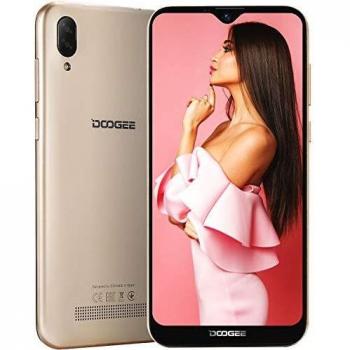 DOOGEE X90 Telefono Movil Libres 3G, Android 8.1 Oreo Smartphones Libres Dual Sim Octa Core 1GB RAM+16GB ROM, Pulgadas Waterdrop de 6.1, Cámara 5MP+8MP+5MP, 3400mAh, GPS Face ID - Oro