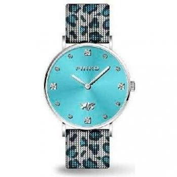 Pinko PK-2387L-21M Women's Quartz Watch with Blue Dial Analogue Display and Blue Steel Bracelet