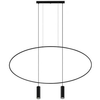Lámpara de Techo Holar Modern Acero Negro 2 Luces GU10 170cm