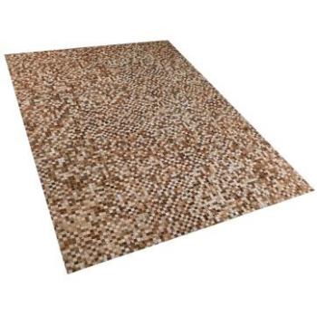 Alfombra de Piel de Vaca Marrón Patchwork Hecha a Mano 160 x 230 cm Torul