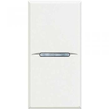 Pulsador Axial Unipolar 1 Polo NO 10A Blanco Bticino Axolute HD4005N