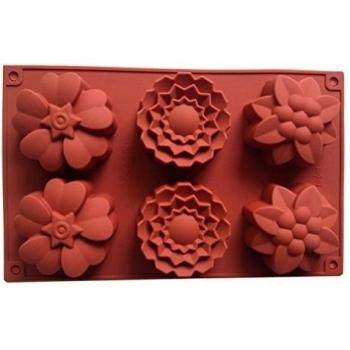 LYNCH 3 Tipos de flor en forma de magdalena de silicona del molde Jabón mazapán herramientas de la torta
