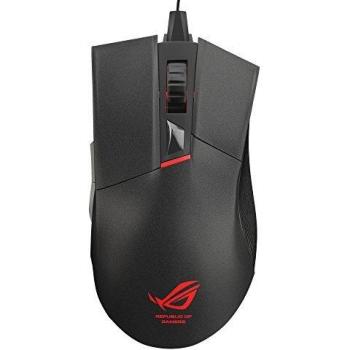 ASUS ROG Gladius USB Óptico 6400DPI Gris mano derecha - Ratón