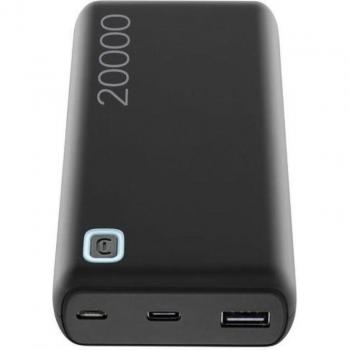 Powerbank Portátil 20000 mAh USB-C y MicroUSB Negro
