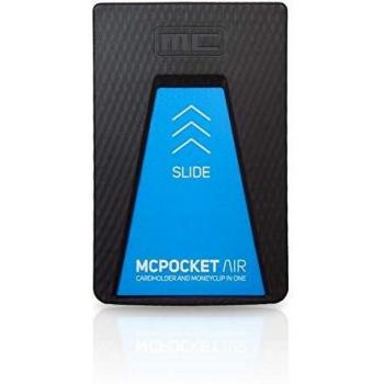 MCPOCKET Air | Estuche para Tarjetas y un Clip de Dinero en uno | Portafolio Minimo | Black Diamond Look