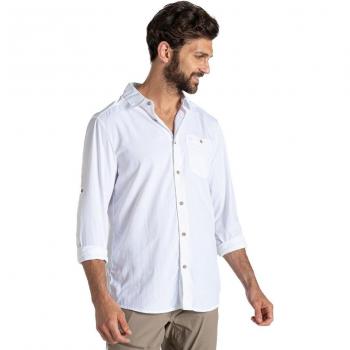 Craghoppers NosiLife Nuoro Long Sleeve Outdoor Shirt - White, XL, Men's
