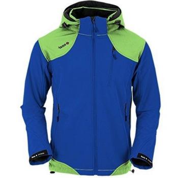 Izas Makalu - Chaqueta Softshell para hombre, color azul royal / verde claro, talla L