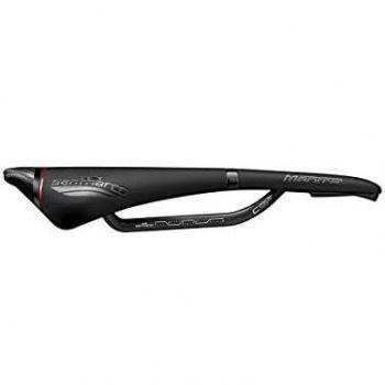 Selle San Marco Mantra Open Fit Carbon FX Sillín, Unisex, Negro/Negro, Wide