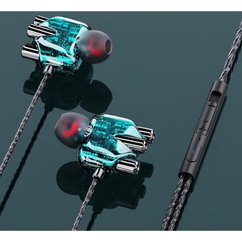 Auriculares Estéreo con Control por Cable de 3,5mm, Sonido Envolvente Supergraves, Sin Retraso, para Videojuegos y Deportes, con Micrófono