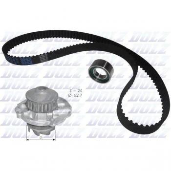 DOLZ Bomba de agua + kit correa distribución KD022 para FIAT Panda, Punto, Doblo, Strada, Palio y LANCIA Ypsilon
