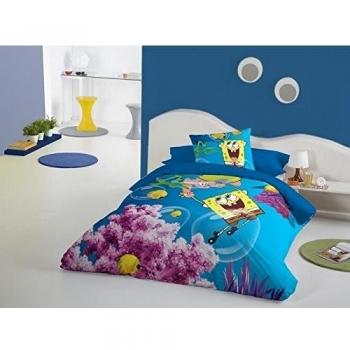 Euromoda Licencias Juego De Funda Nórdica Bob Esponja Ocean Azul 150 x 220 + 145 x110 cm
