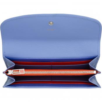 Cartera grande de mujer de piel Dudu con solapa y multi bolsillos, billetera continental de cuero color, con bolsillos para tarjetas de crédito y cremallera