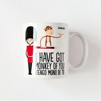 Planeta Gifts Monkey - Taza para el desayuno, diseño de Superbritánico