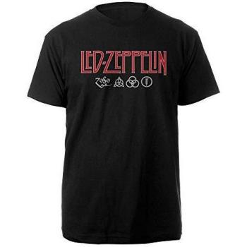 Led Zeppelin Logo & Symbols Men's T-Shirt - Black - Sizes S to XXL - 100% Cotton