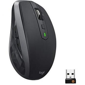 Logitech MX Anywhere 2S Ratón Inalámbrico, Multi-Ordenadores, 2,4 GHz y Bluetooth con Receptor Unifying USB, Seguimiento Láser 200/4000 dpi Toda Superficie, Portátil/PC/Mac/iPad OS, Gris Oscuro