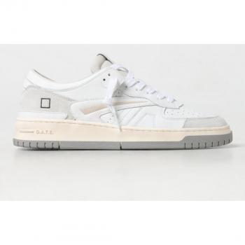 D.A.T.E. White Leather Sneakers for Men - Size 45 (UK 11)