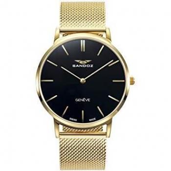Sandoz - Reloj Acero IP Dorado Brazalete Sr Classic & Slim Sa - 81445-97