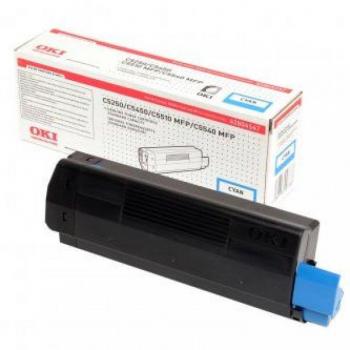 Toner OKI C5250 / C5450 / C5510MFP / C5540MFP - 3.000 páginas - Cyan (Referencia: 42804547)