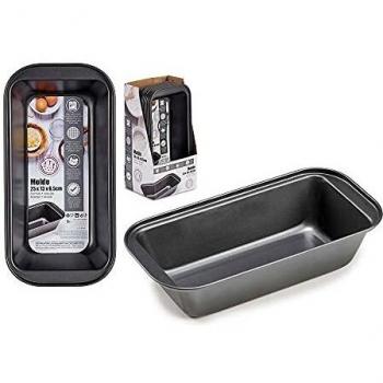 Molde Rectangular para Horno de Metal Gris Oscuro (25,3 x 13 x 6,5 cm)