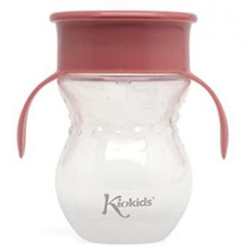 Taza de Aprendizaje Kiokids Step 3 con Asas 270ml Rosa