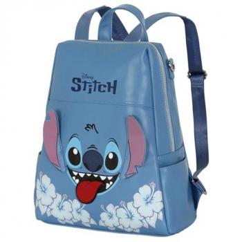 Mochila Tongue Stitch Disney, Azul, 28 x 33 cm, Capacidad 10 L