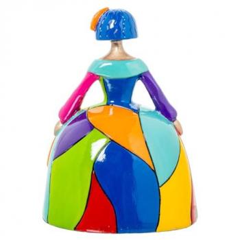 Figura Decorativa Alexandra House Living Multicolor Plástico Vestido 15 x 13 x 20 cm
