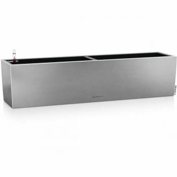 Maceta Autorriego Lechuza Balconera Steel 80 - Acero Inoxidable - Set Completo