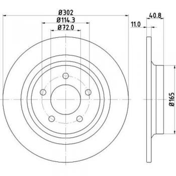 HELLA 8DD 355 112-901 Disco de freno - 54482