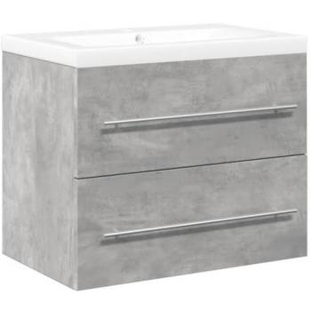 Set de muebles de baño 2 piezas madera contrachapada gris hormigón