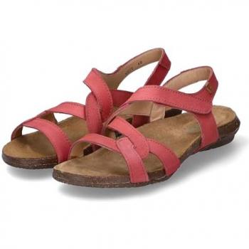 Sandalias Planas de Piel para Mujer El Naturalista Wakataua Rosa con Velcro (39 EU)