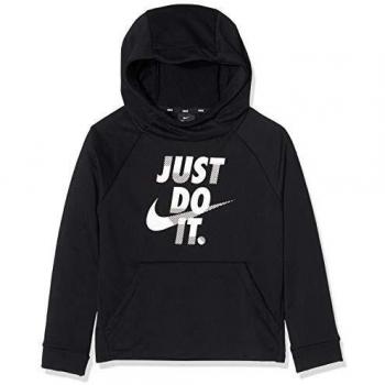 NIKE B Nk Dry GFX Po Hoodie Sweatshirt, Niños, Black/White, S