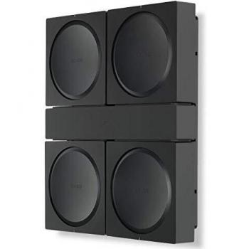 Flexson Wall Mount for 4 Sonos Amps - Black