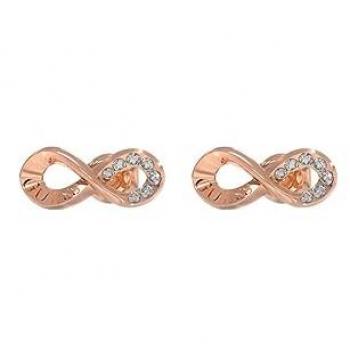 Pendientes de Acero Inoxidable para Mujer con Cristales en Oro Rosa - Guess JUBE03262JWRGT-U