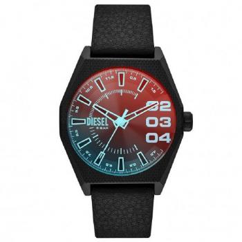 Reloj Diesel Scraper DZ2175 para hombre, acero inoxidable y cuero, analógico, 43 mm, color negro