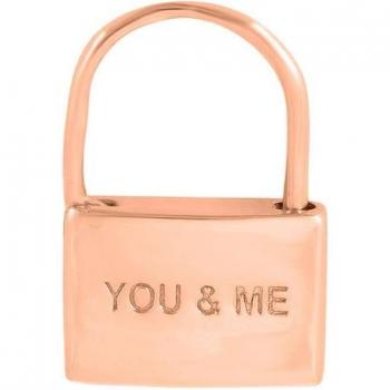 Piercing de aro Ear Candy You & Me, de plata bañado en oro rosa