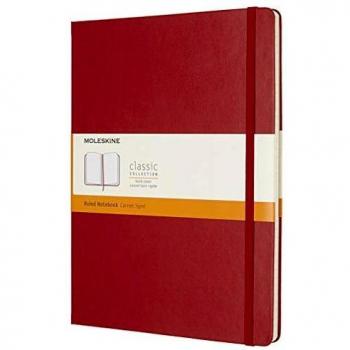 Cuaderno Moleskine Extralarge Rayado Rojo
