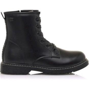 Botines de niña estilo militar en color negro con cremallera