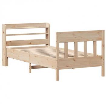 Cama solar sin colchón 100x200 cm en madera maciza de pino