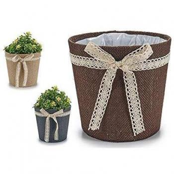 Maceta Natural Gris Chocolate 18 x 17 x 18 cm