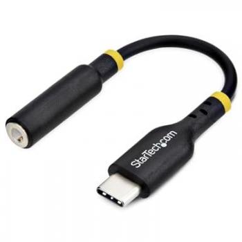 StarTech USB-C to 3.5mm TRRS Audio Adapter with Hi-Fi DAC for Headphones and Microphone