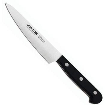 Arcos Serie Universal, Cuchillo de Cocina, Hoja de Acero Inoxidable Nitrum 140 mm, Mango de Polioximetileno, POM Color Negro