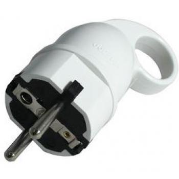 Clavija Macho Schuko A Dedo Blanca 16A/250VAC DH 36.039/D/B