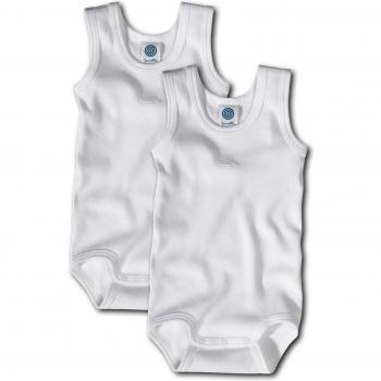 Body de bebé sin mangas blanco - Pack de 2 - Talla 98 - Unisex