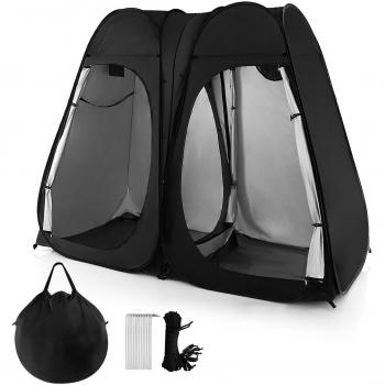 7.5-Foot Oversized Pop-up Privacy Shower Tent with Storage Pocket